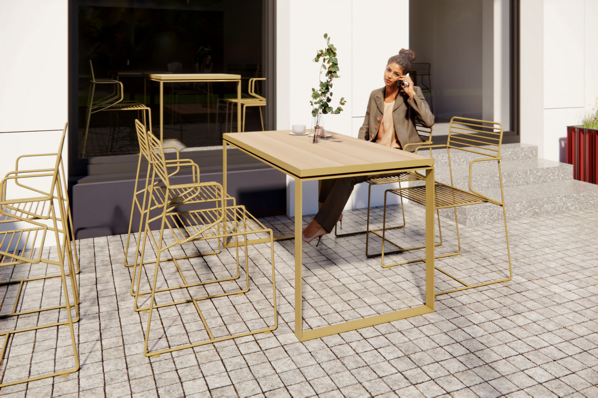 Уличные столы и стулья для террас кафе. Современная уличная мебель и элементы городского благоустройства от белорусского производителя.