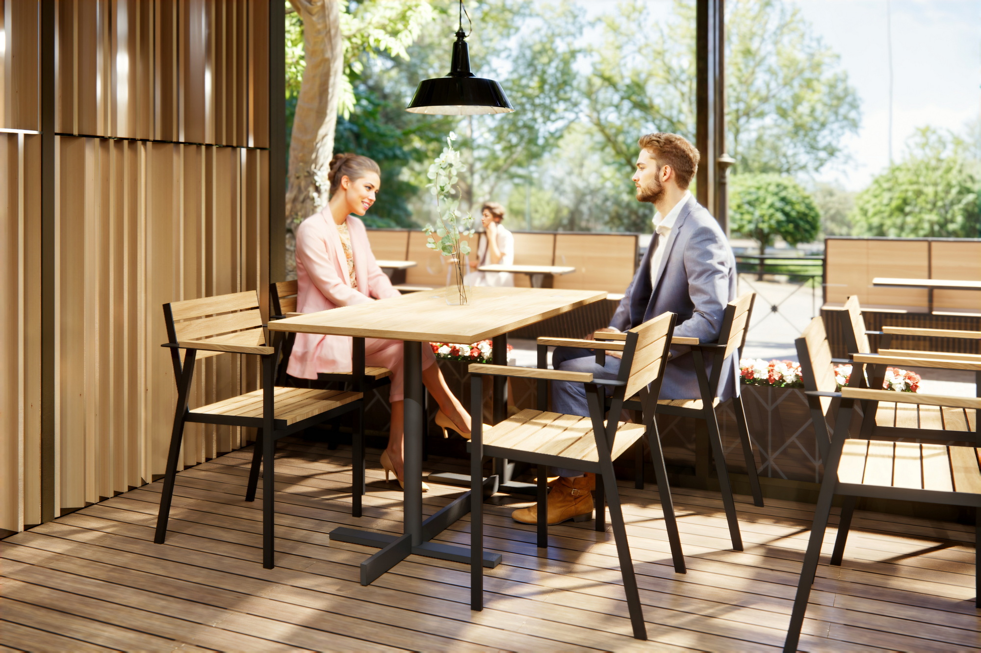 Уличные столы и стулья для террас кафе. Современная уличная мебель и элементы городского благоустройства от белорусского производителя.