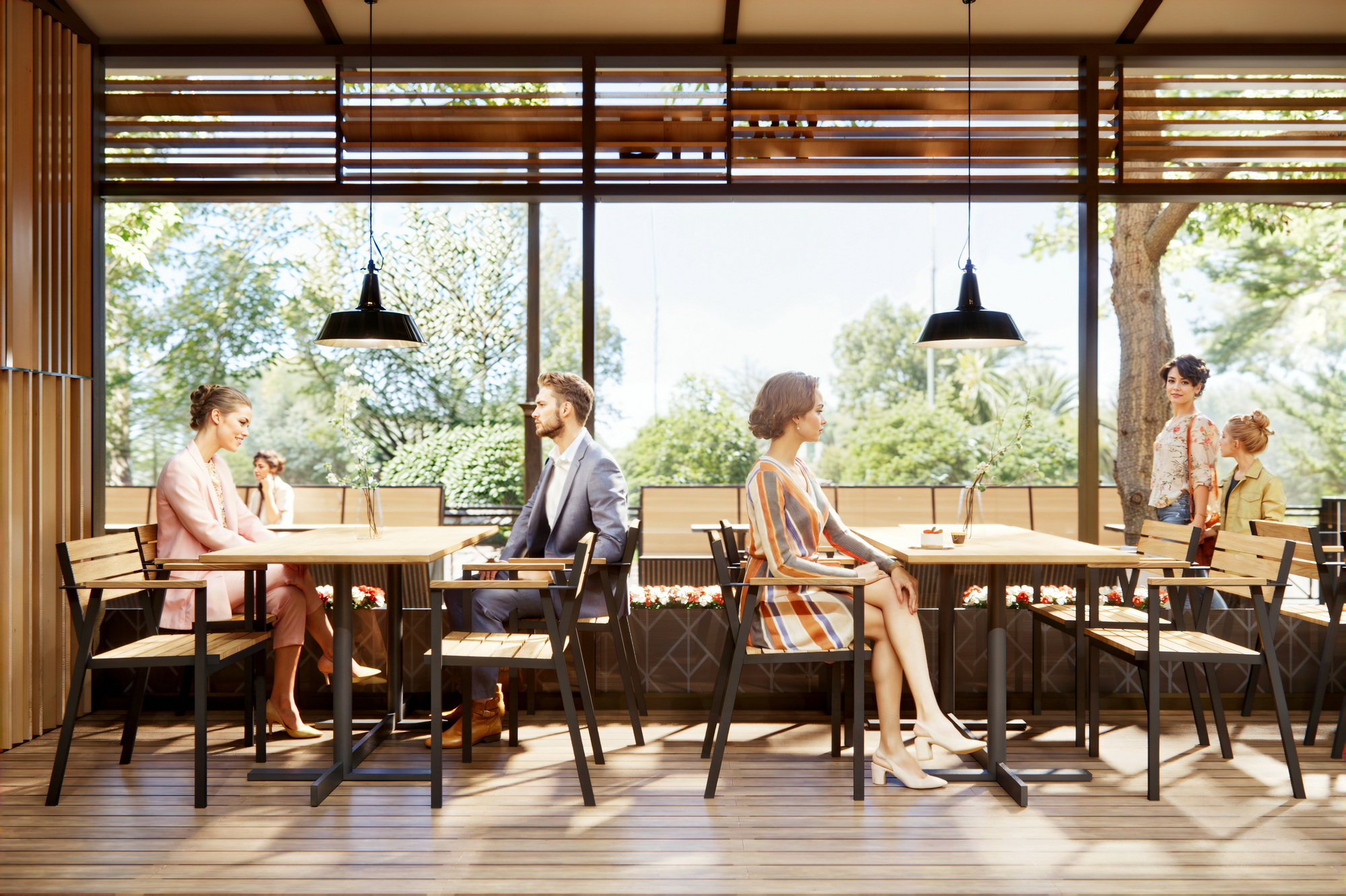 Уличные столы и стулья для террас кафе. Современная уличная мебель и элементы городского благоустройства от белорусского производителя.